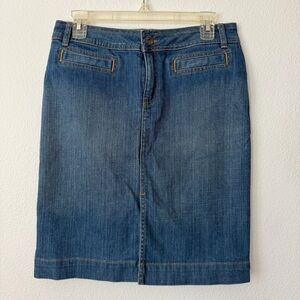 Banana Republic Blue Denim Pencil Skirt Sz 4